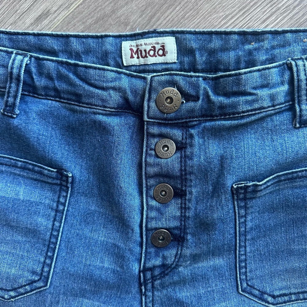 Vintage 90s Mudd jeans flared bell bottom faded flare leg size 17 waist 34 35 36